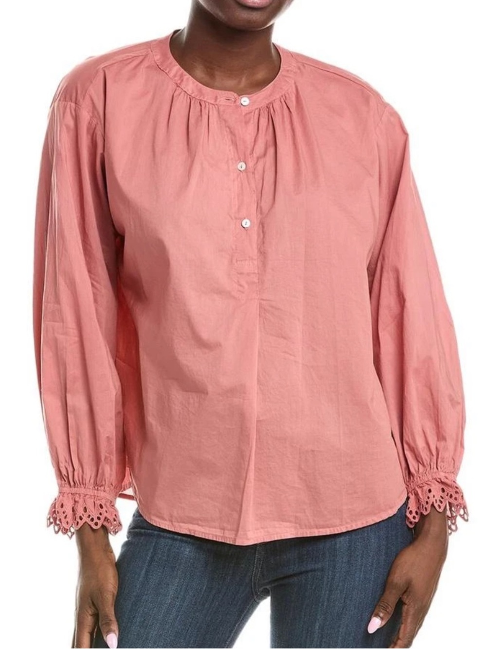 NWT $188 Sz XS Velvet Graham & Spencer Jacobe Lace Wrist Blouse